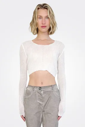 Wana Knit Crop Top - Off White