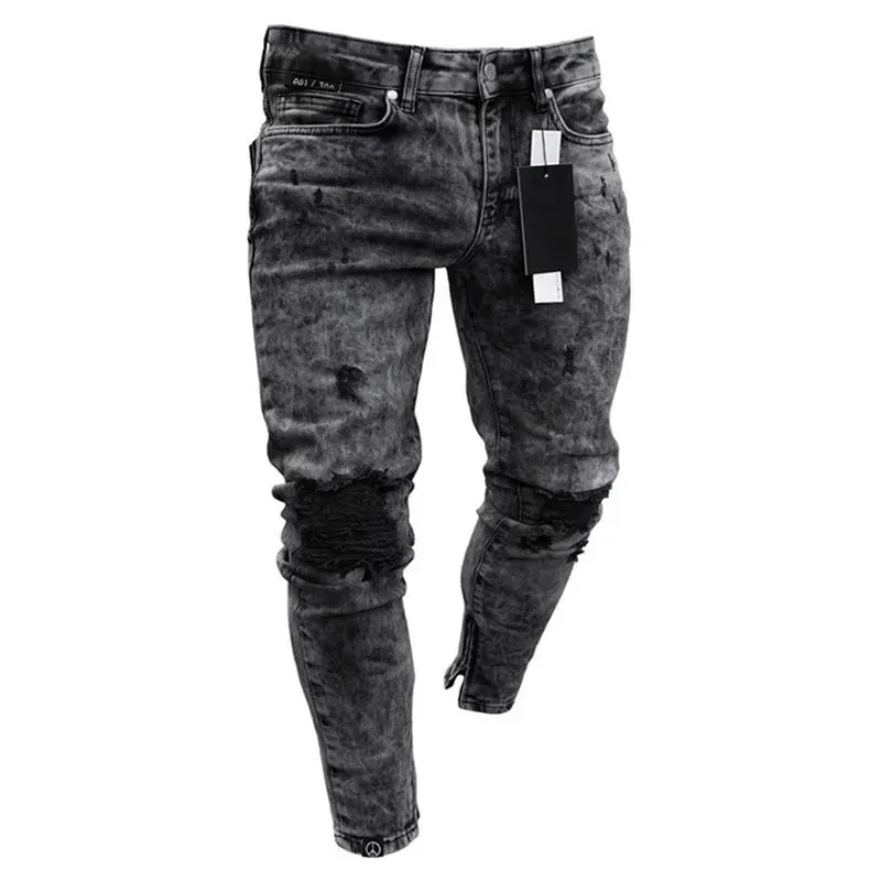 Wiaofellas  -  Fashion Jeans Men´s Branded Men's Clothing Clothes Skinny Slim Jean Black Pencil Pants Man Streetwear Fit Cargo Jeans for Men