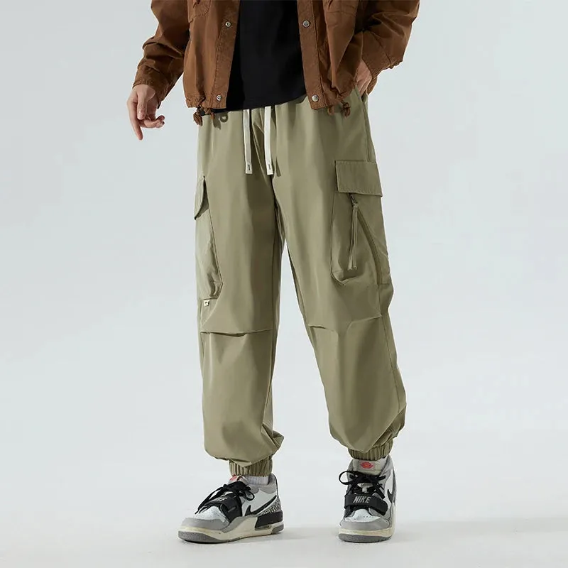 Wiaofellas  -  New Streetwear Multi-pocket Men Cargo Pants Autumn Casual Drawstring Baggy Wide-leg Trousers Hip Hop Fashion Pantalones Hombre