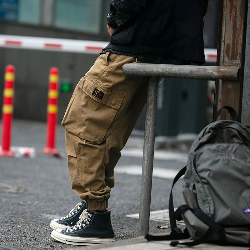 Wiaofellas Streetwear Men Vintage Cargo Pants Army Green Military Style Baggy Tactical Trousers Casual Retro Khaki Mens Pants Spring Autumn