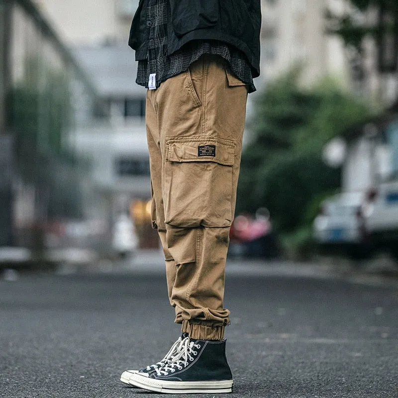 Wiaofellas Streetwear Men Vintage Cargo Pants Army Green Military Style Baggy Tactical Trousers Casual Retro Khaki Mens Pants Spring Autumn