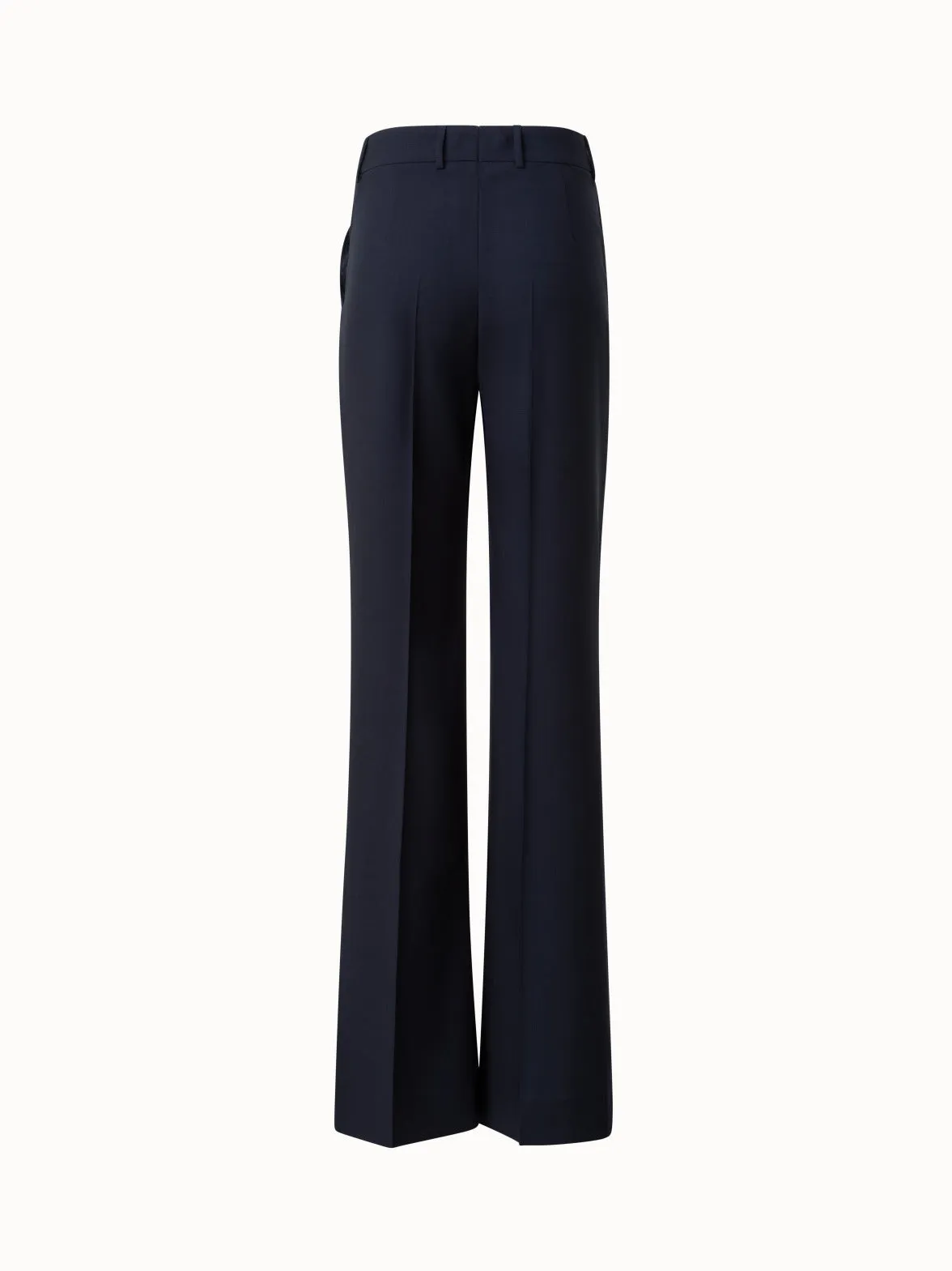 Wide Straight Leg Pants in Cool Wool