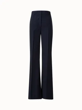 Wide Straight Leg Pants in Cool Wool