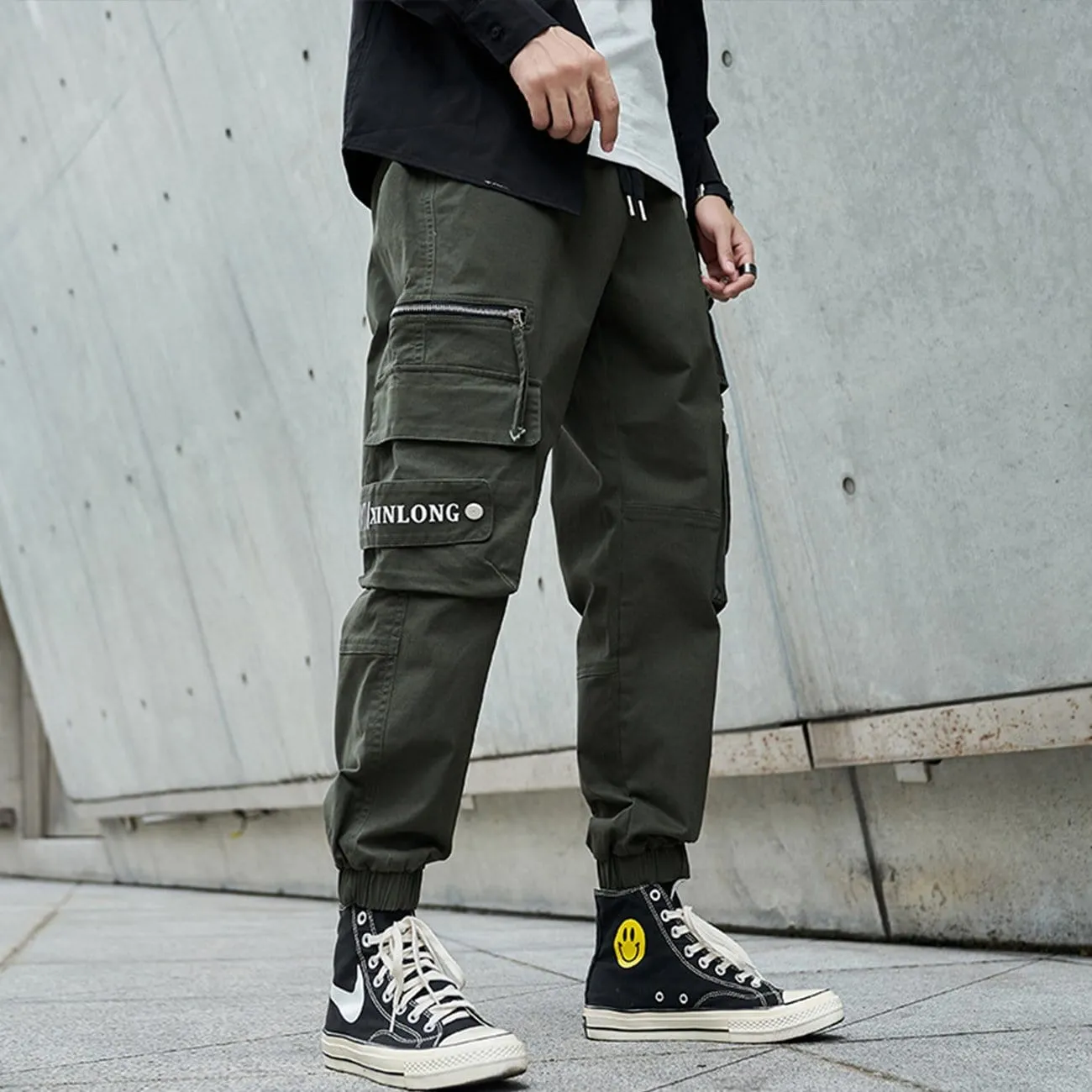 WLS Patchwork Pockets Cargo Pants