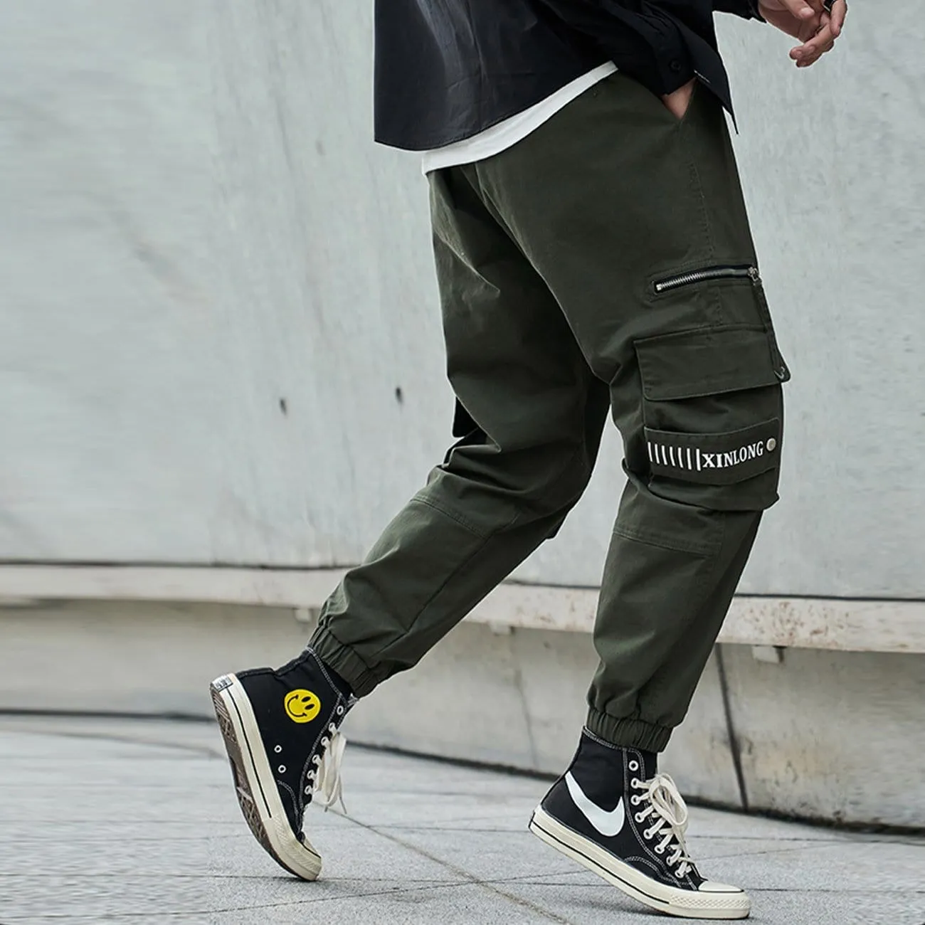 WLS Patchwork Pockets Cargo Pants