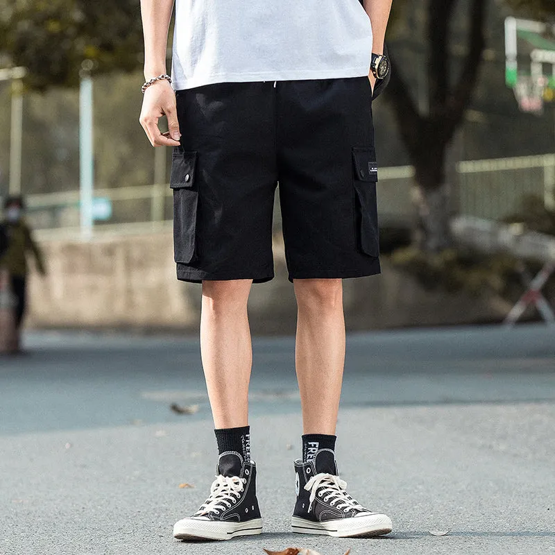 WLS Streetwear men's multi-pocket shorts