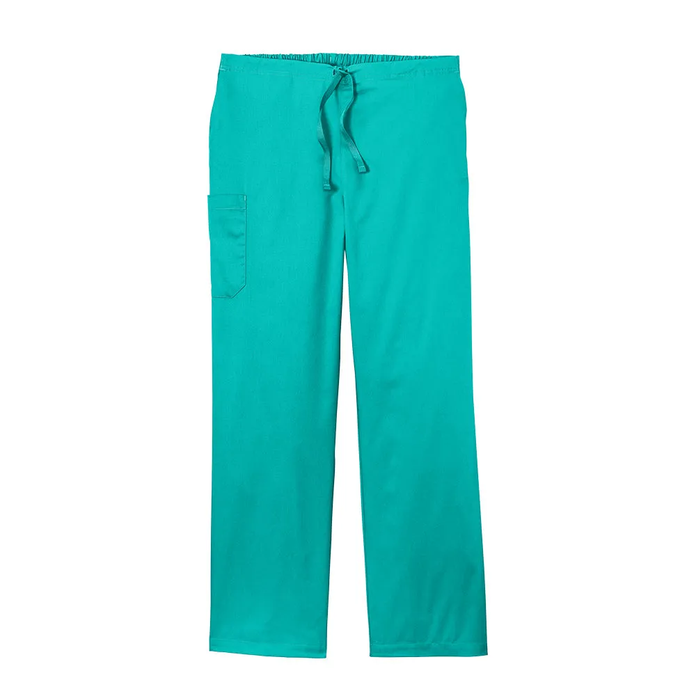 WonderWink® Men’s WorkFlex™ Mock Wrap Cargo Pants - Teal Blue