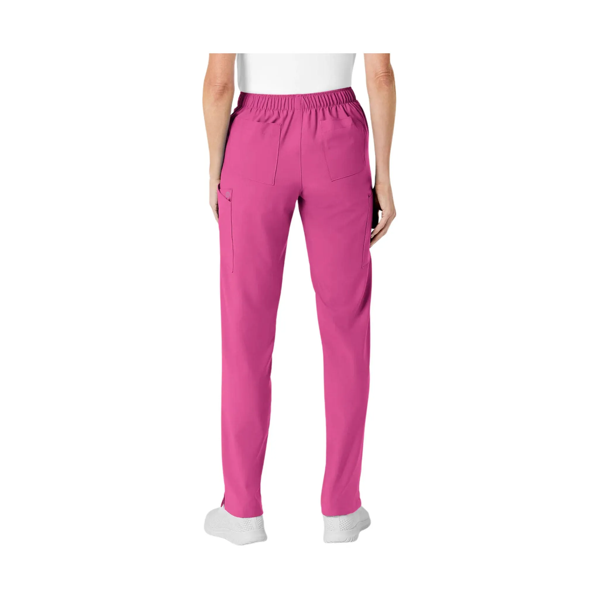 WonderWink Women's Flat Front Cargo Scrub Pant - Hot Pink