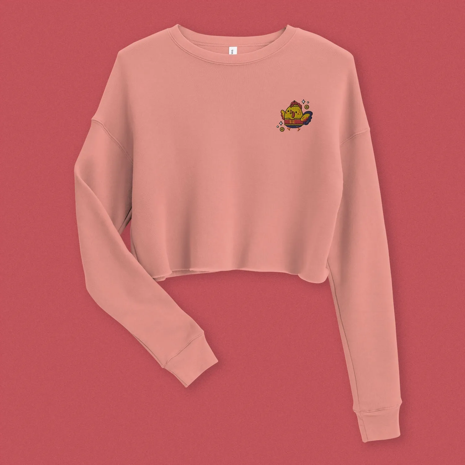 Year of the Rooster Embroidered Crop Sweatshirt