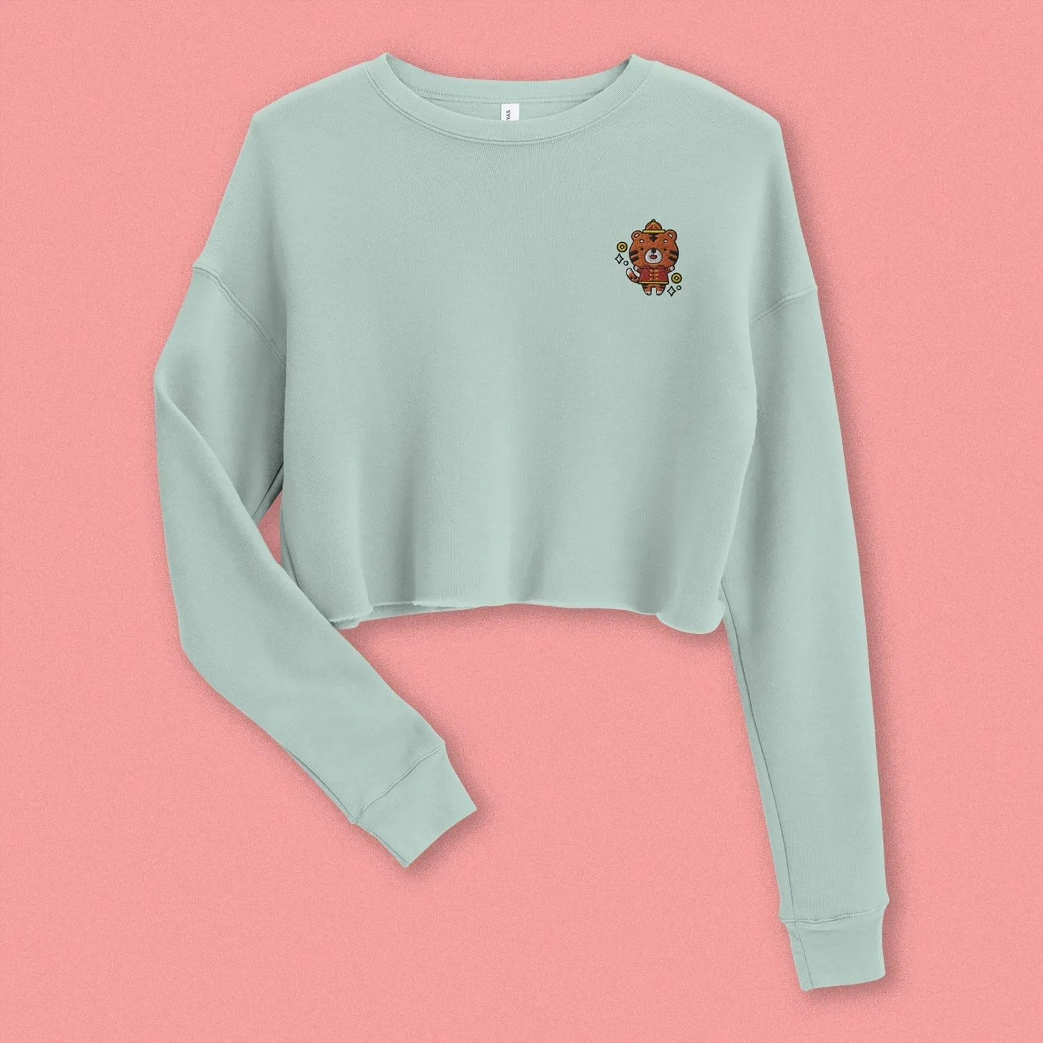 Year of the Tiger Embroidered Crop Sweatshirt