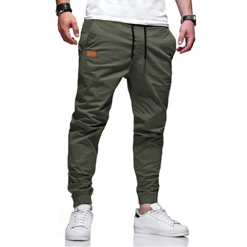 Youth Fashion Casual Tether Loose Cargo Ankle Banded Pants